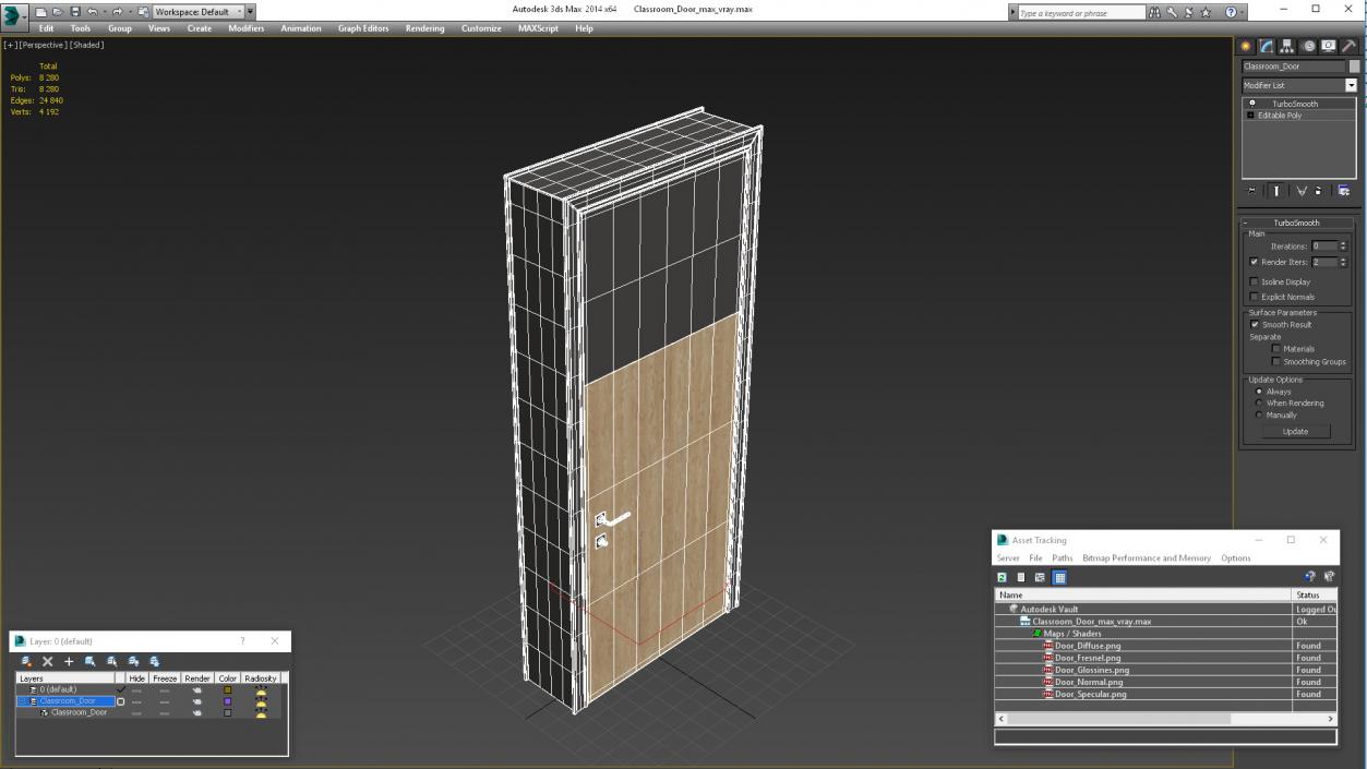 Classroom Door 3D model