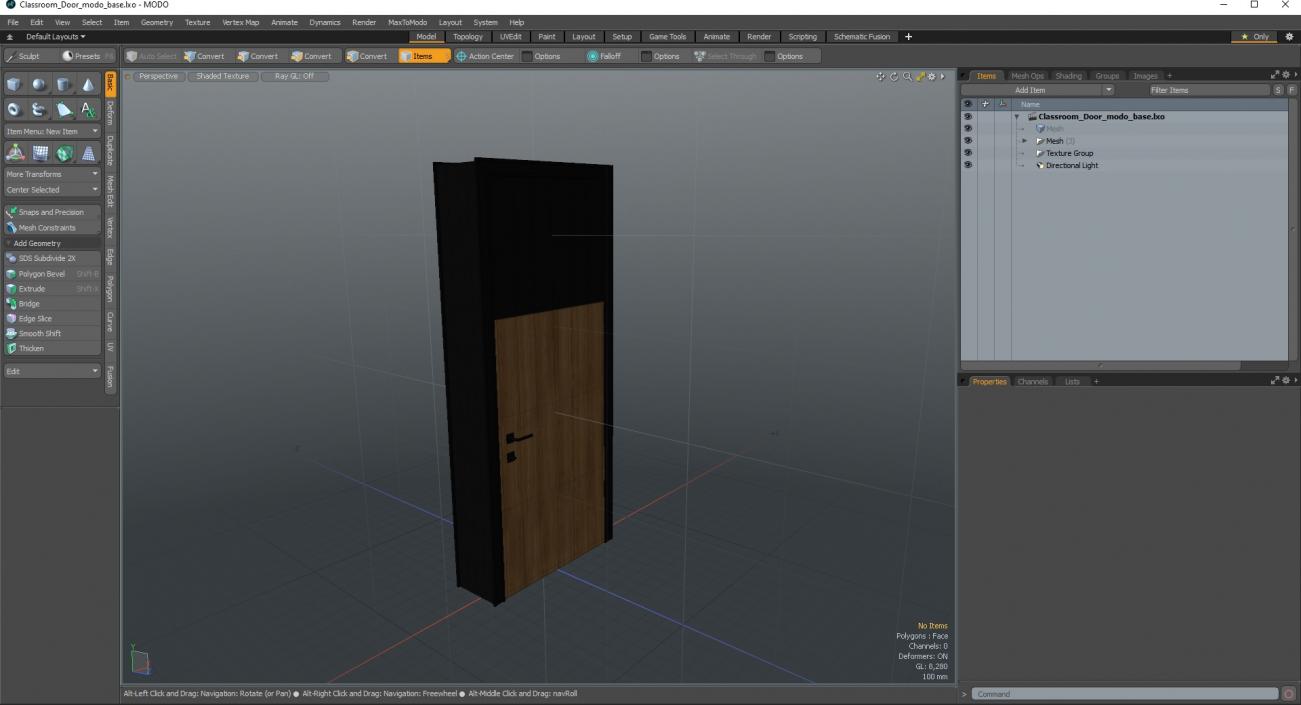 Classroom Door 3D model