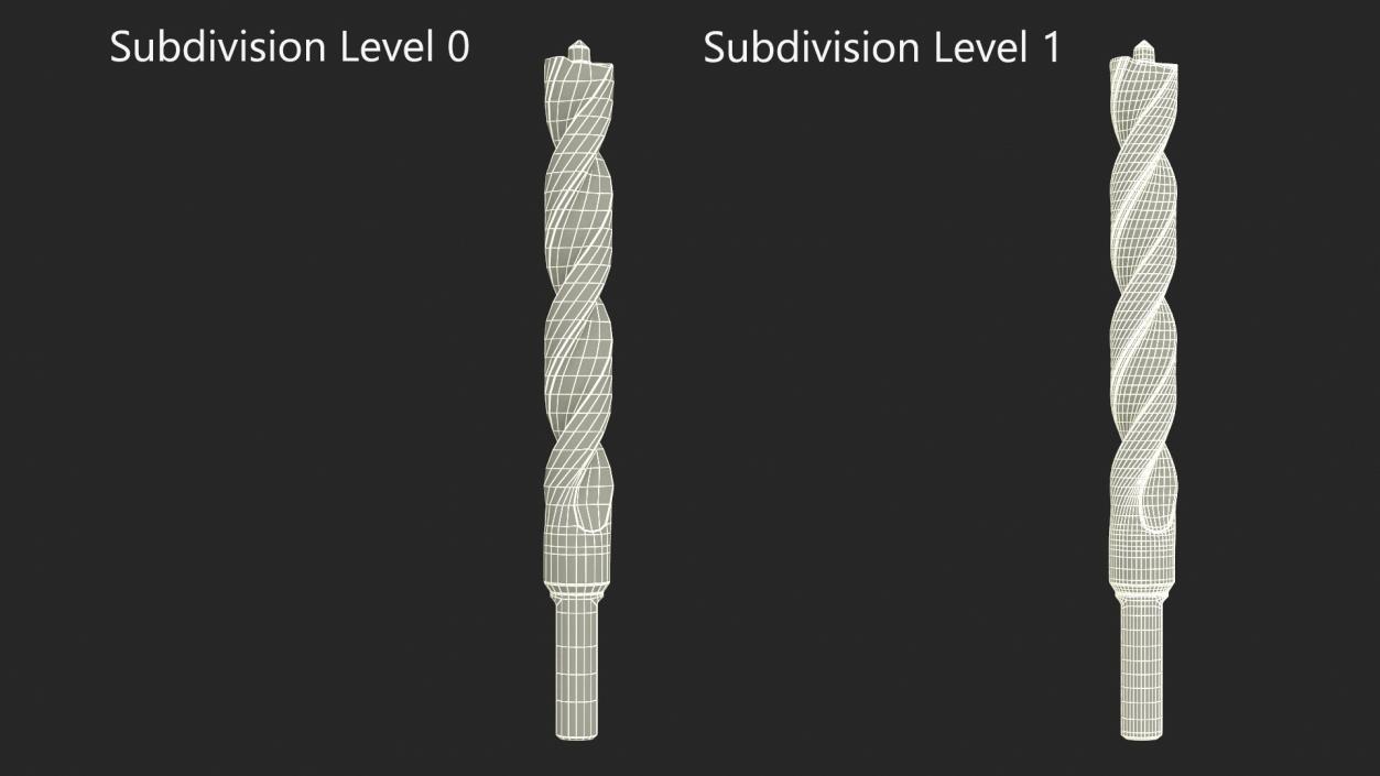 3D model Titanium Nitride Coated Pilot Point Drill Bit