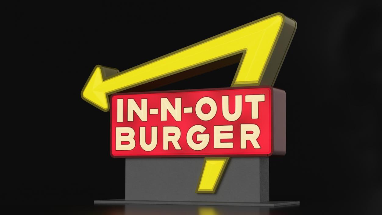 In N Out Burger Stand Light 2 3D model