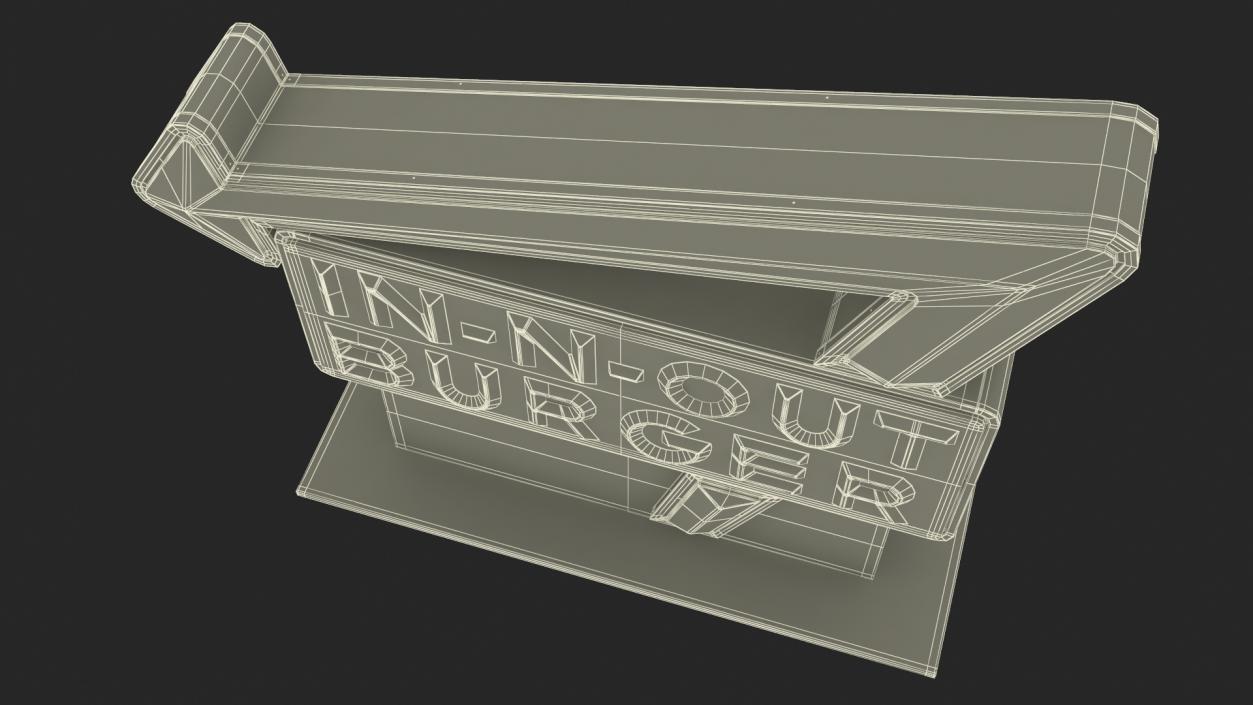 In N Out Burger Stand Light 2 3D model