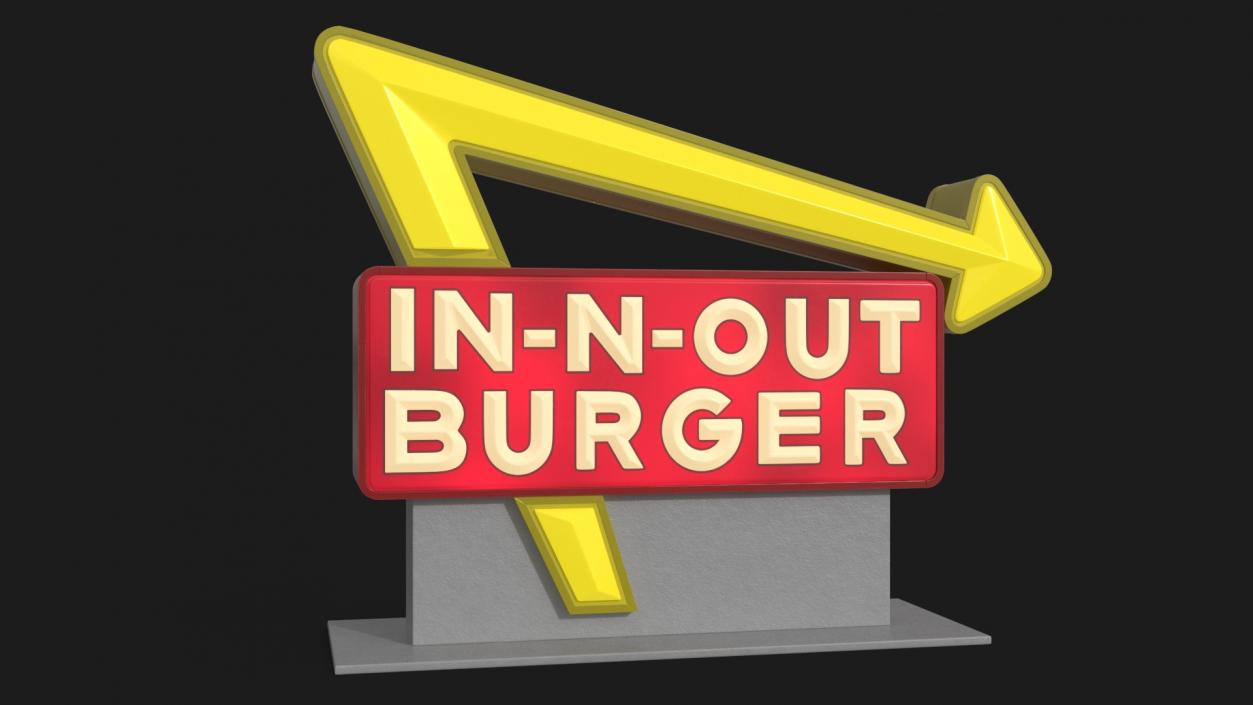 In N Out Burger Stand Light 2 3D model