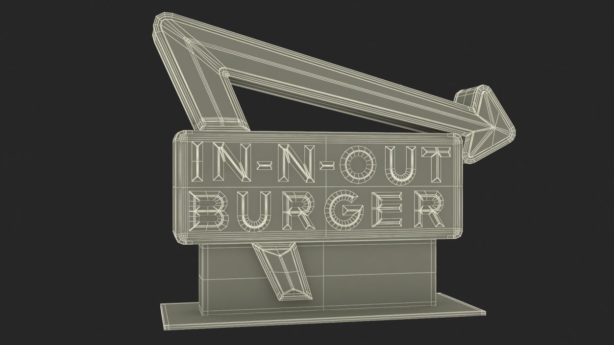 In N Out Burger Stand Light 2 3D model