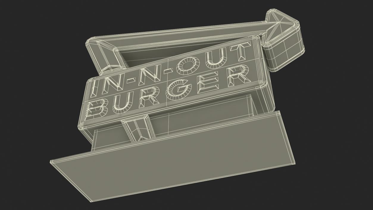 In N Out Burger Stand Light 2 3D model