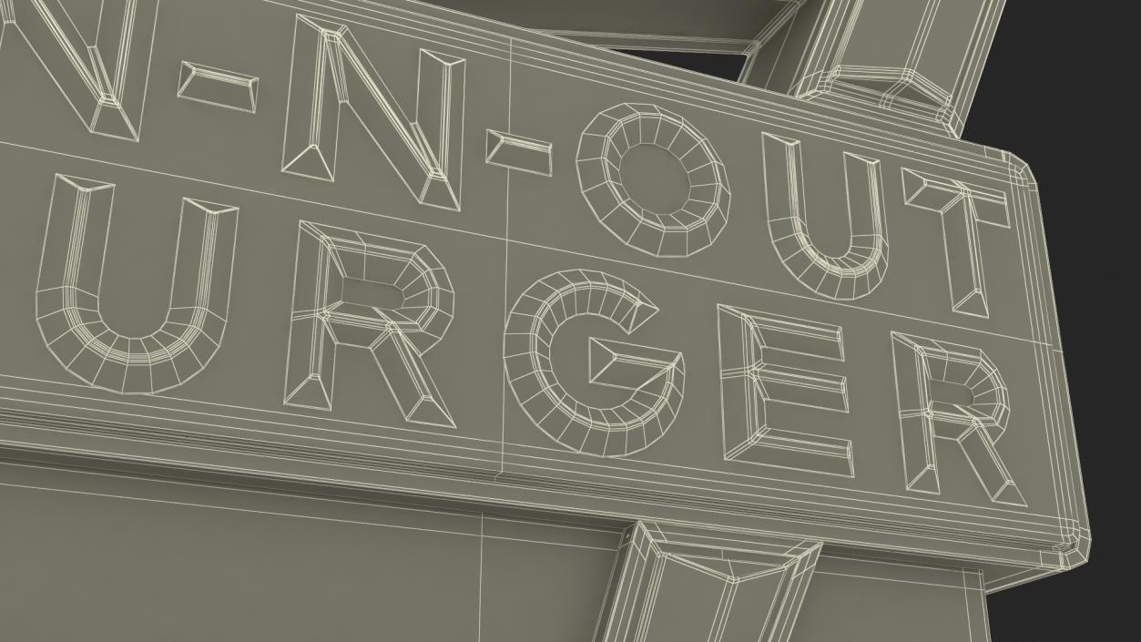 In N Out Burger Stand Light 2 3D model