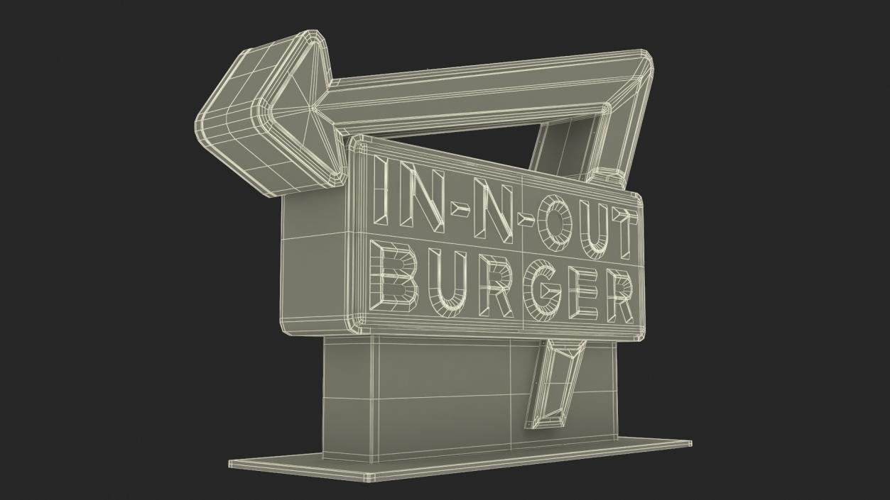 In N Out Burger Stand Light 2 3D model