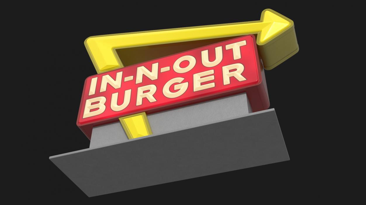 In N Out Burger Stand Light 2 3D model