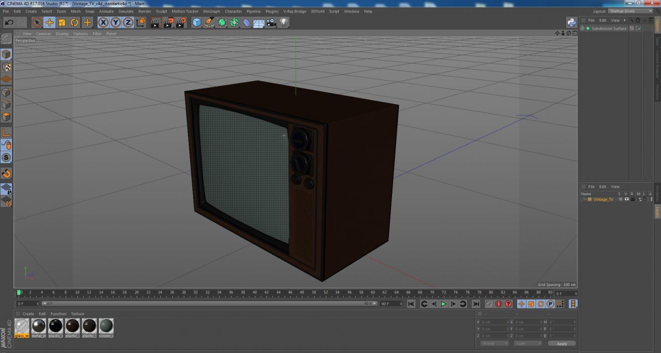 3D model Vintage TV