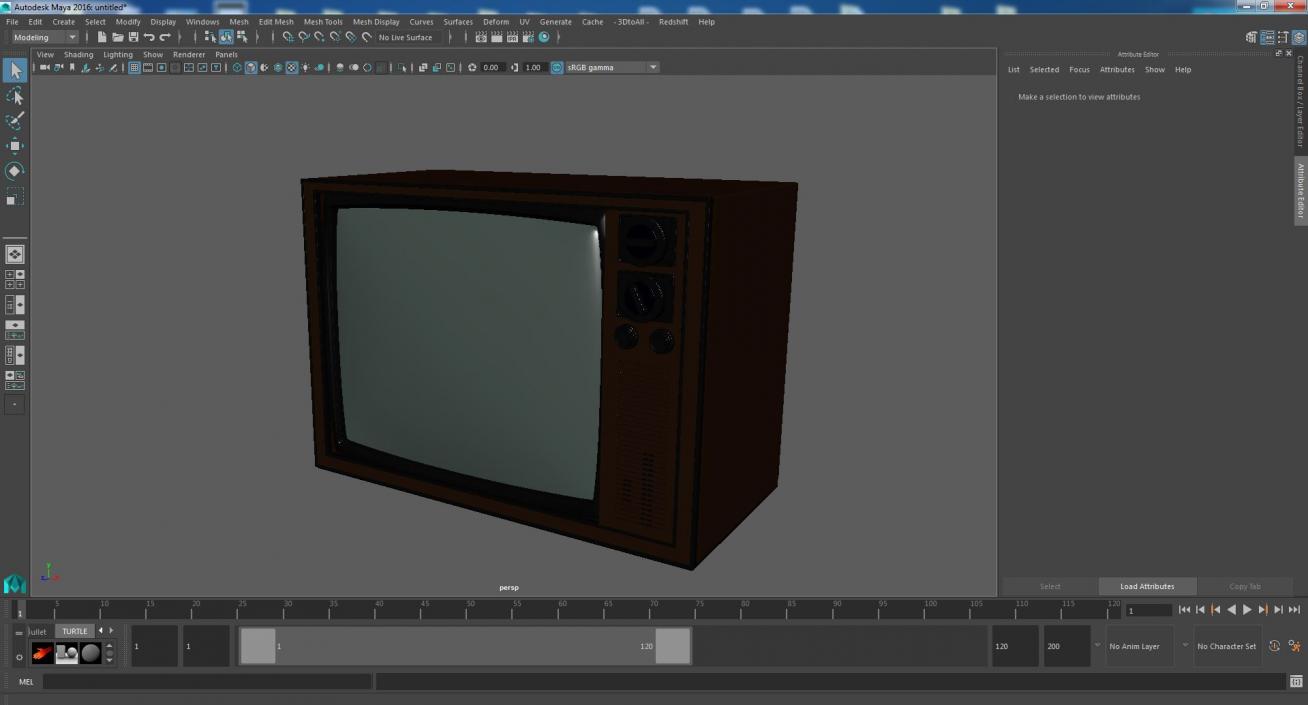 3D model Vintage TV