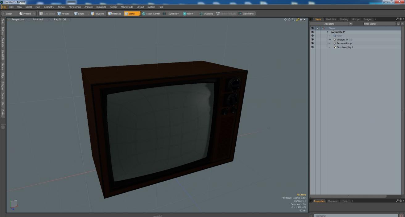 3D model Vintage TV