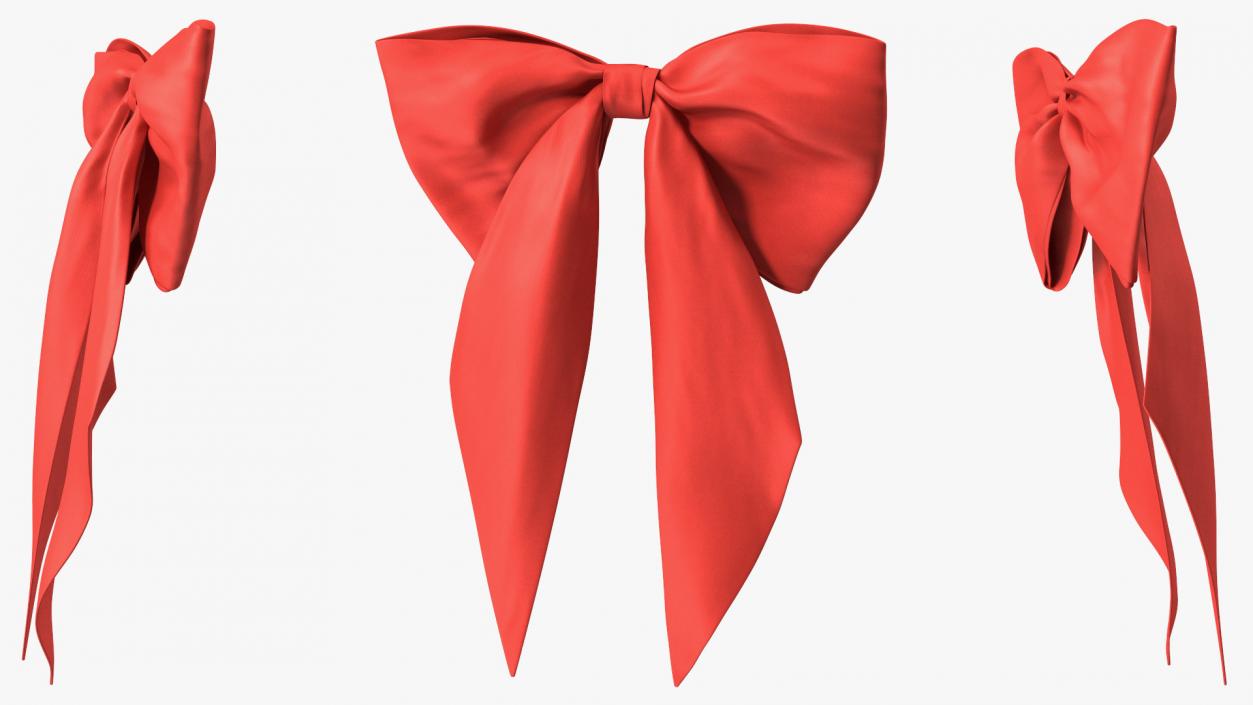 3D Vogue Bow Red model