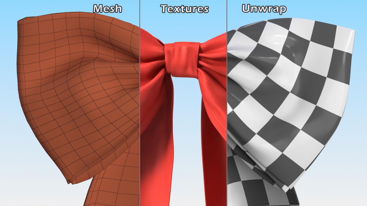 3D Vogue Bow Red model