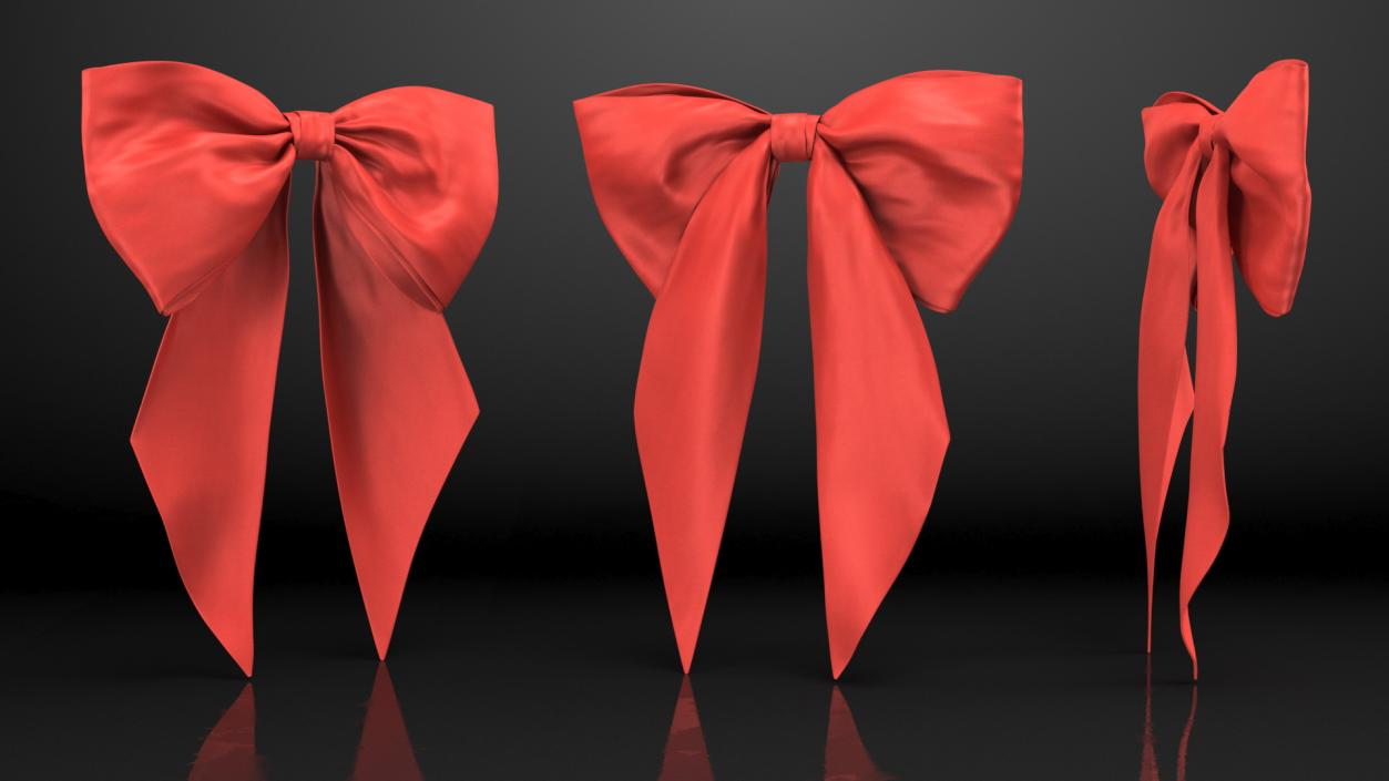 3D Vogue Bow Red model