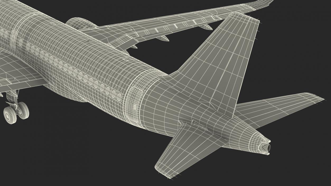 3D Airbus A220 100 Delta Detailed Interior Rigged