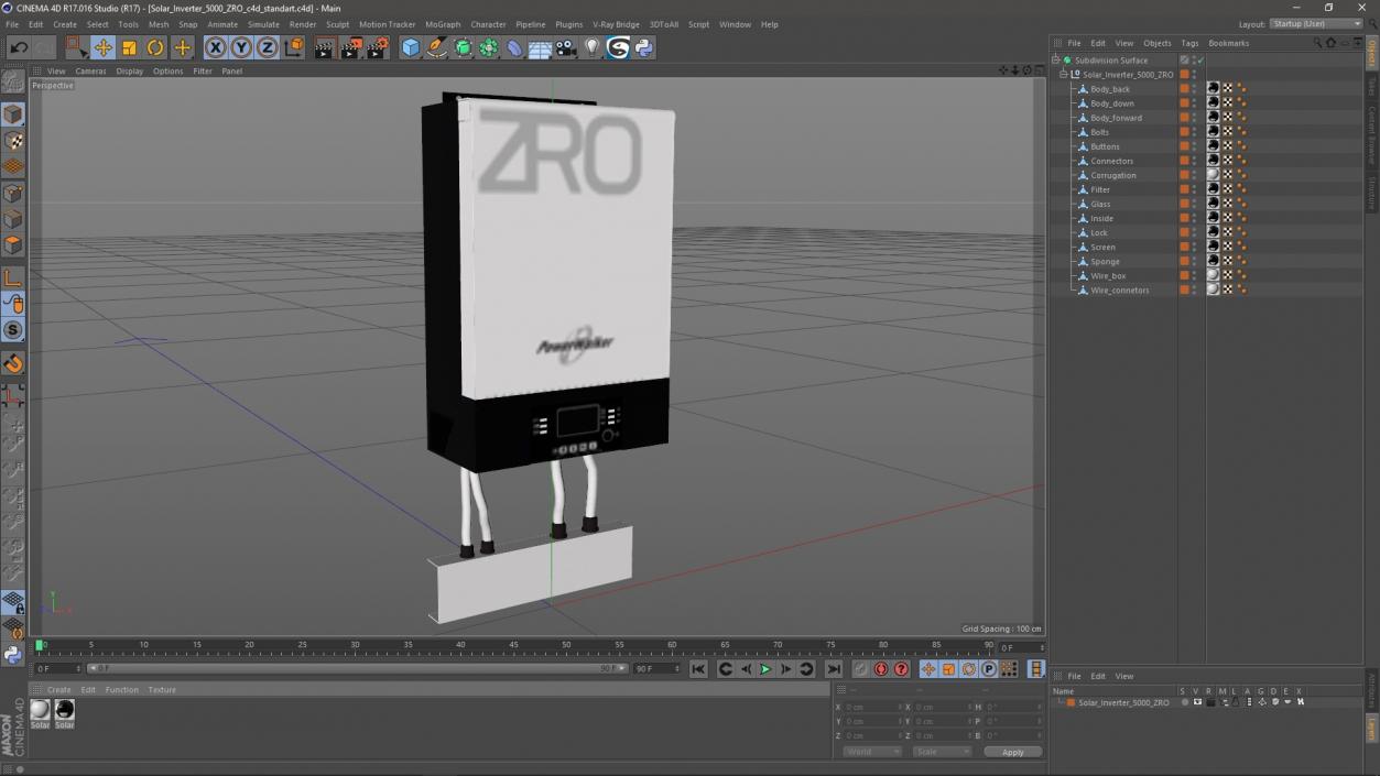 3D Solar Inverter 5000 ZRO model