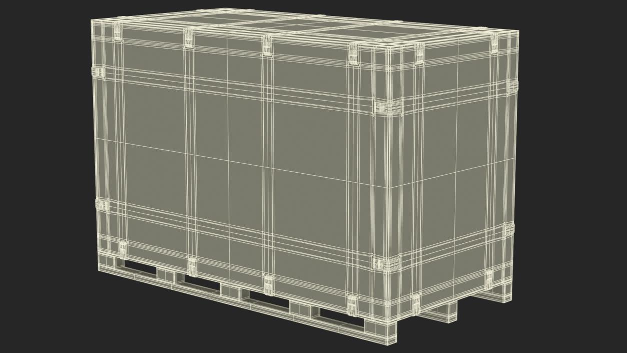 3D Heavy Duty Wood Crate