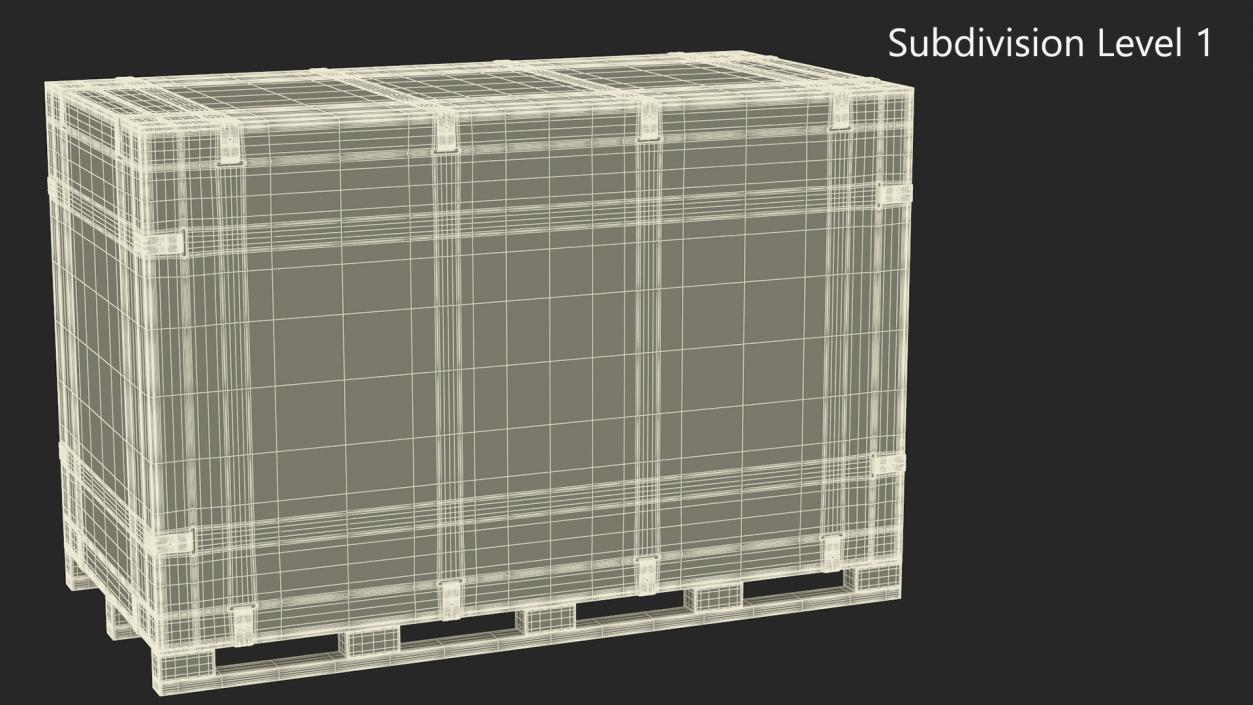 3D Heavy Duty Wood Crate