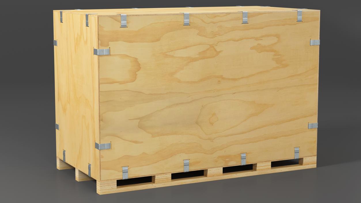 3D Heavy Duty Wood Crate