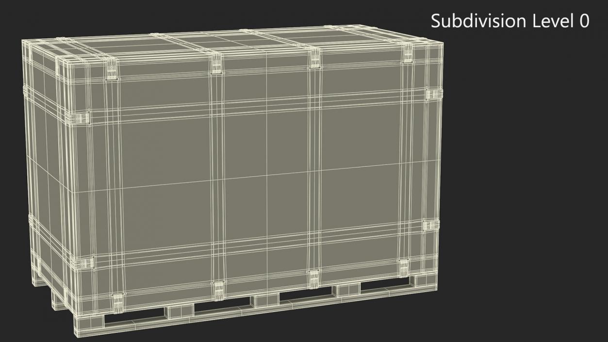 3D Heavy Duty Wood Crate