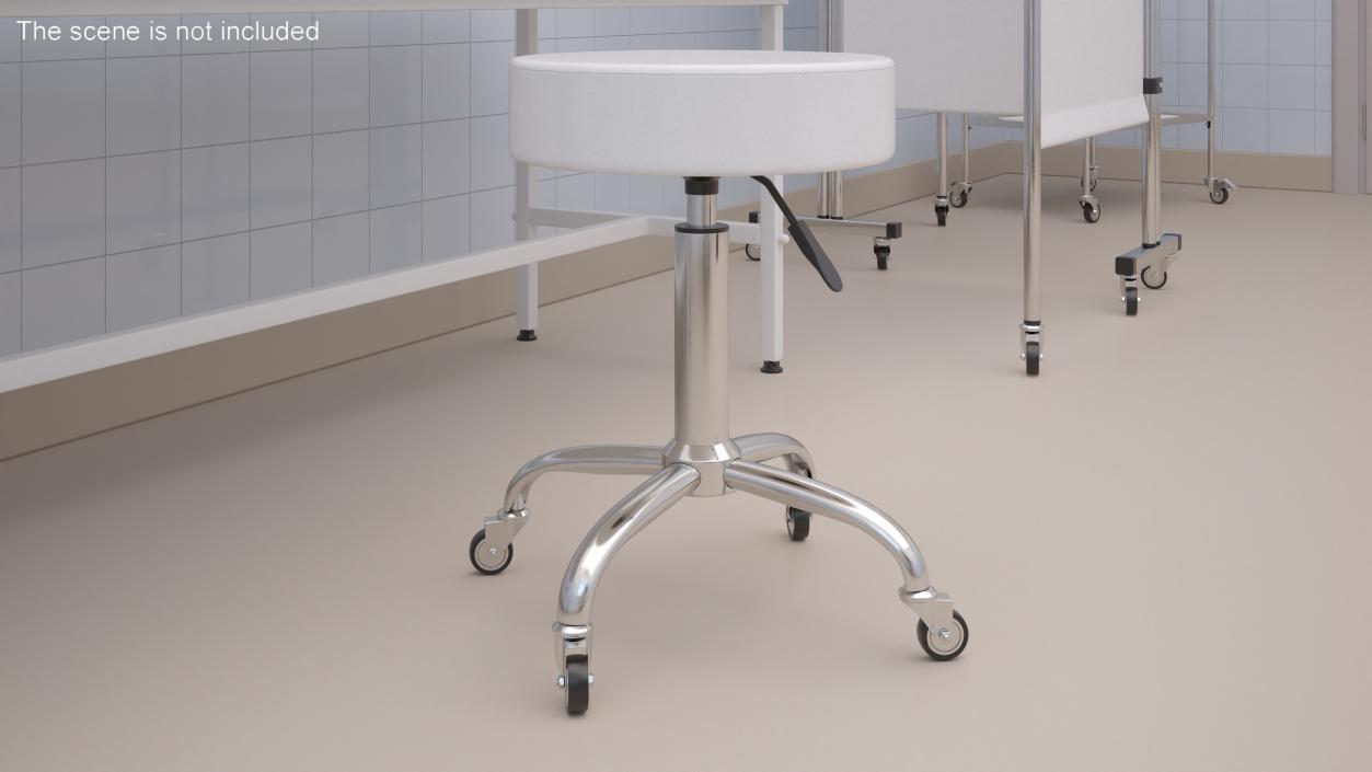 3D model Rolling Medical Spa Stool