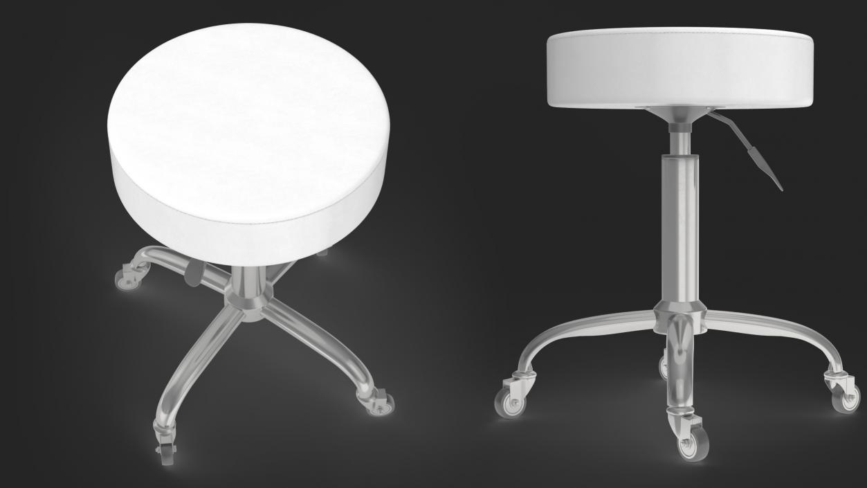 3D model Rolling Medical Spa Stool