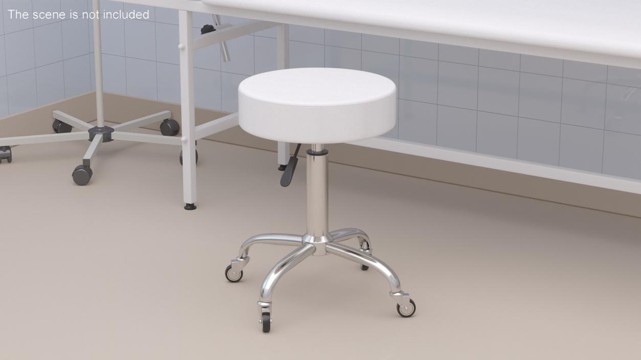 3D model Rolling Medical Spa Stool