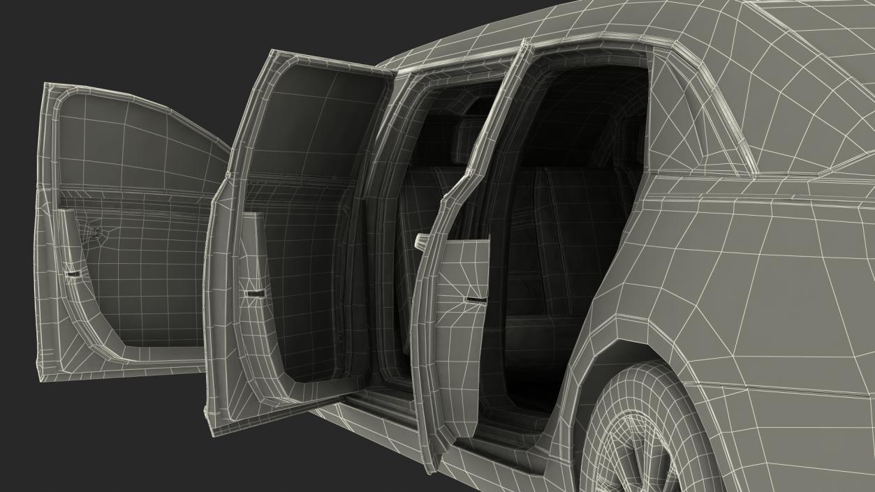 Six Door Limousine Generic Simple Interior 3D