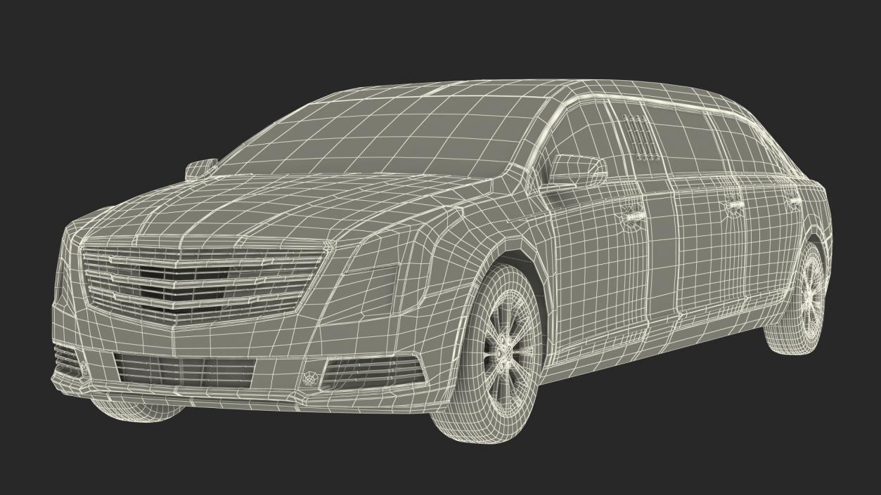 Six Door Limousine Generic Simple Interior 3D