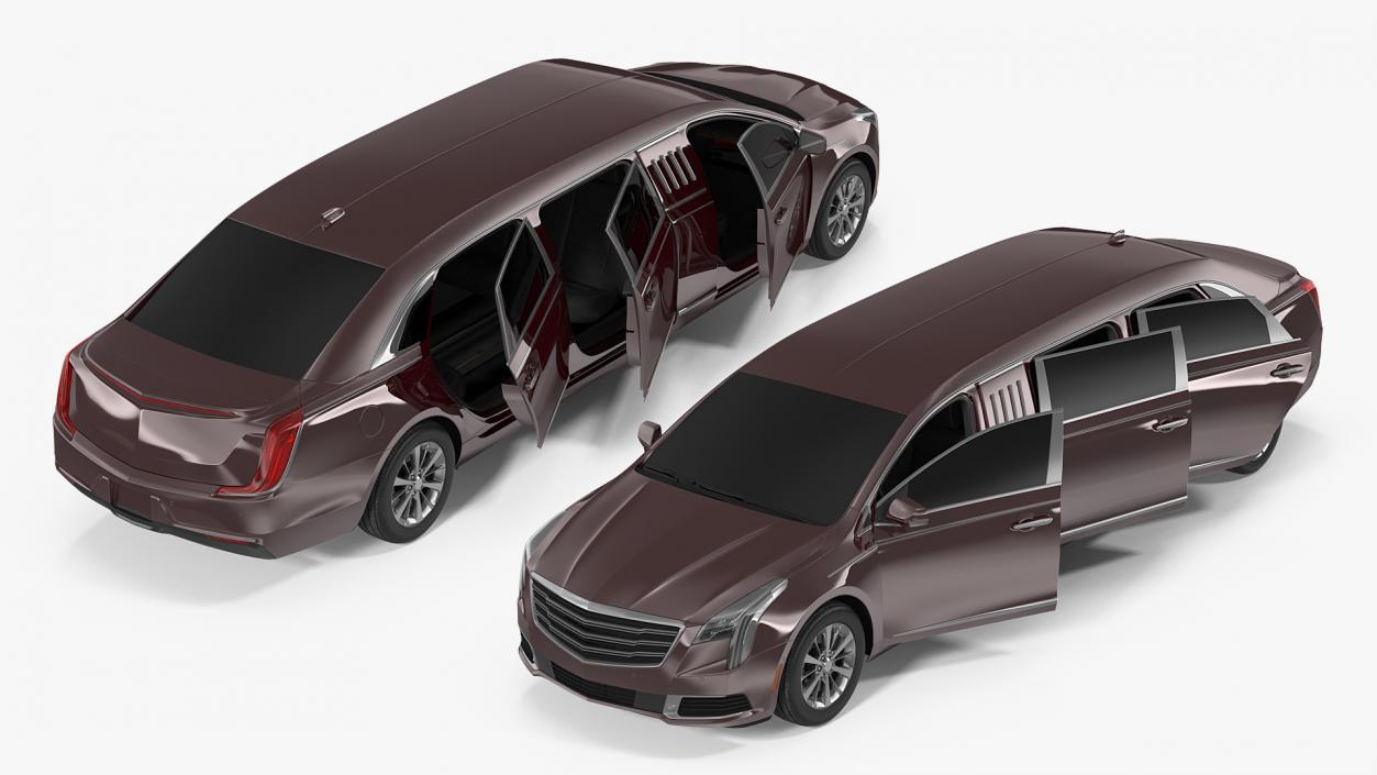 Six Door Limousine Generic Simple Interior 3D