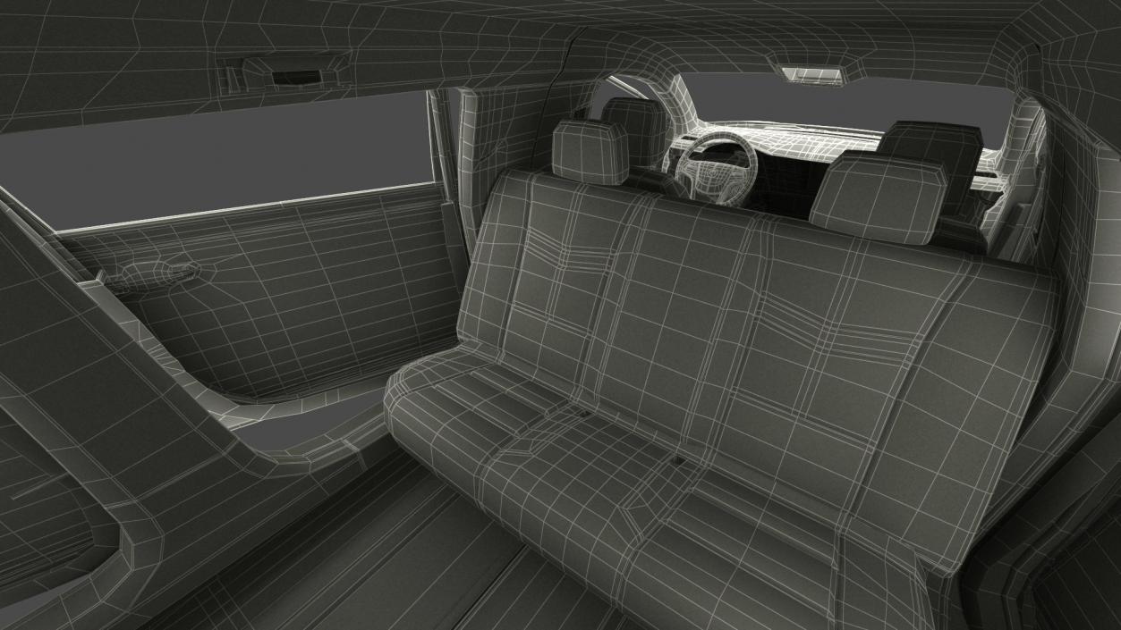 Six Door Limousine Generic Simple Interior 3D