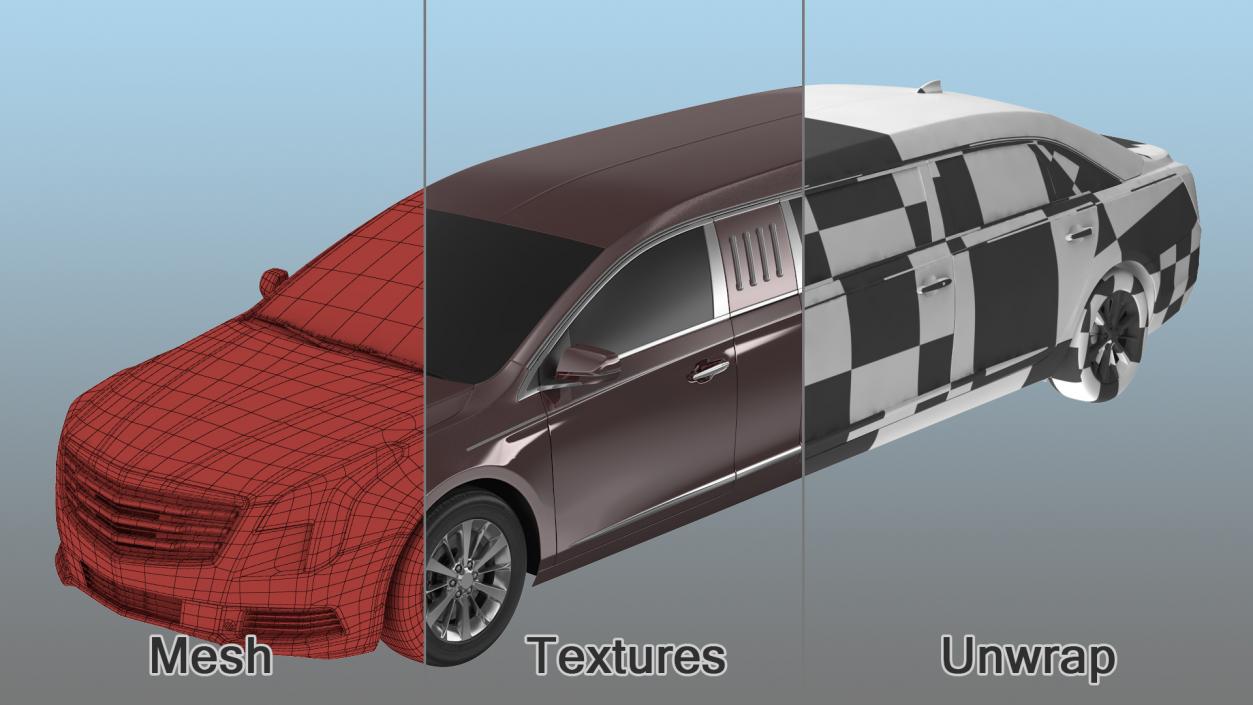 Six Door Limousine Generic Simple Interior 3D