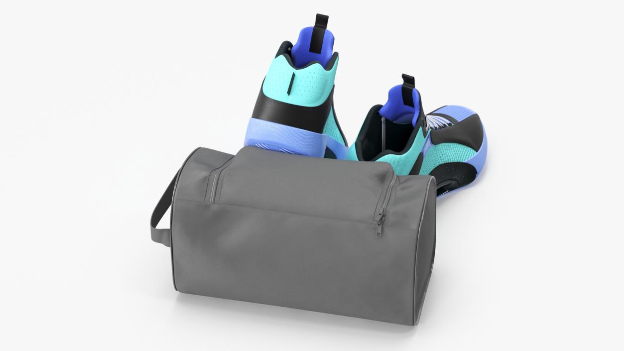 Workout Shoe Bag and Basketball Shoes 3D