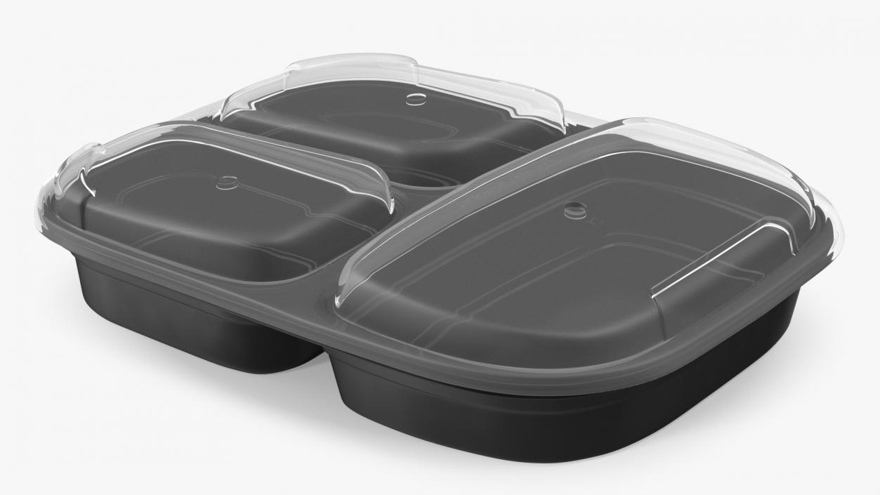 3D Plastic Food Containers with Clear Lid Collection 2