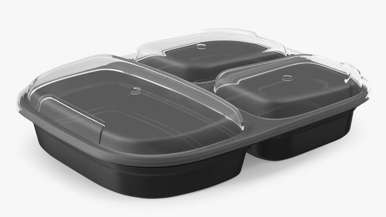 3D Plastic Food Containers with Clear Lid Collection 2