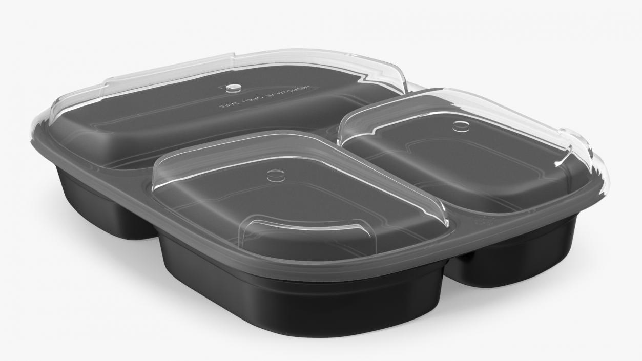 3D Plastic Food Containers with Clear Lid Collection 2