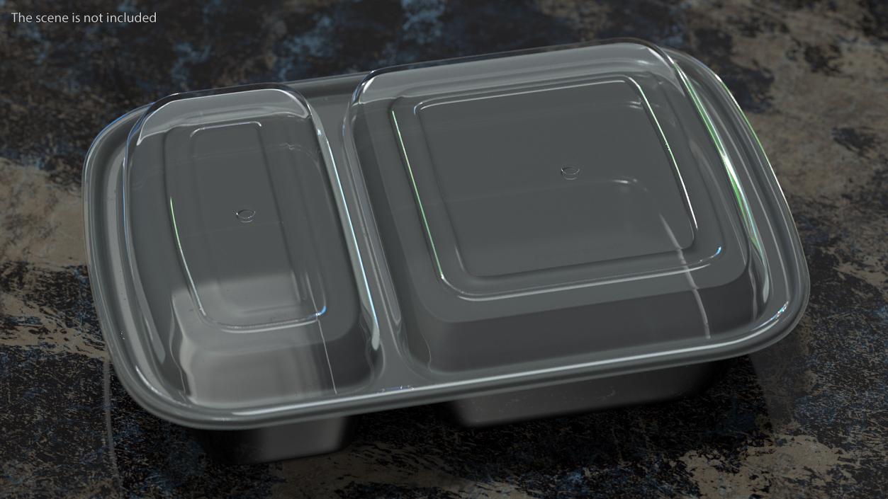 3D Plastic Food Containers with Clear Lid Collection 2