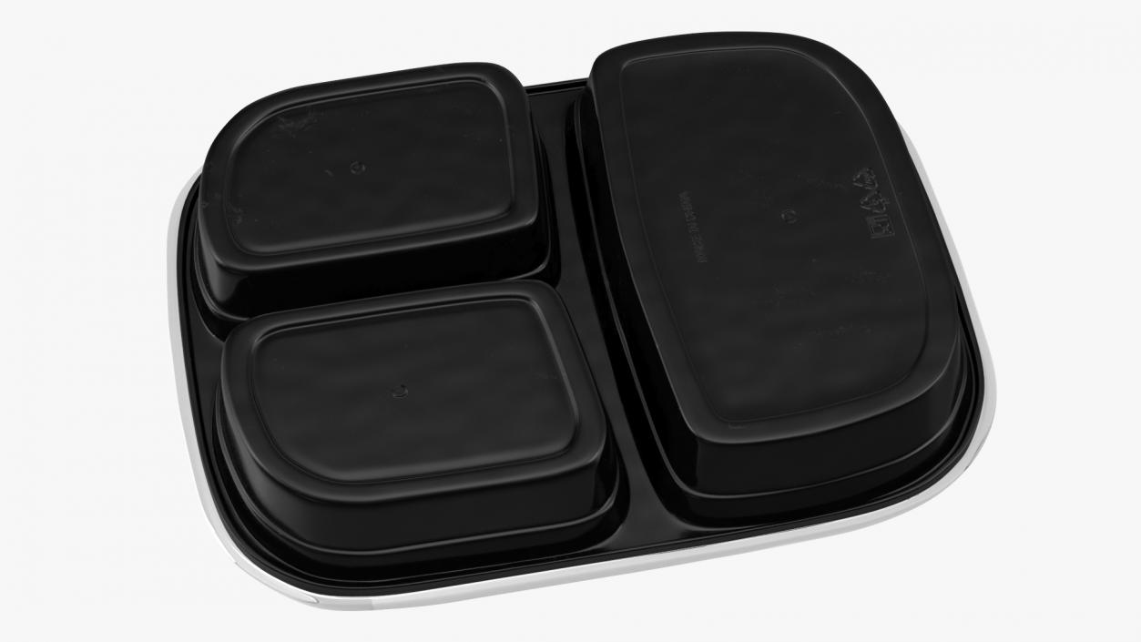 3D Plastic Food Containers with Clear Lid Collection 2