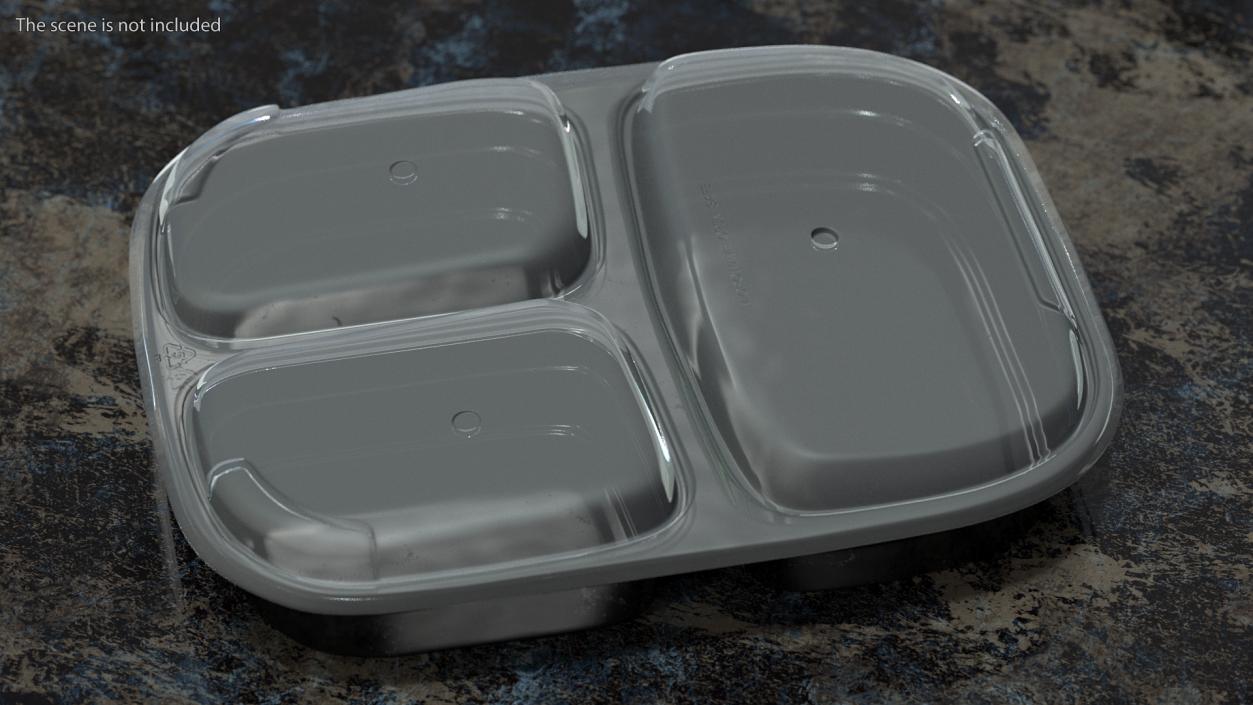 3D Plastic Food Containers with Clear Lid Collection 2