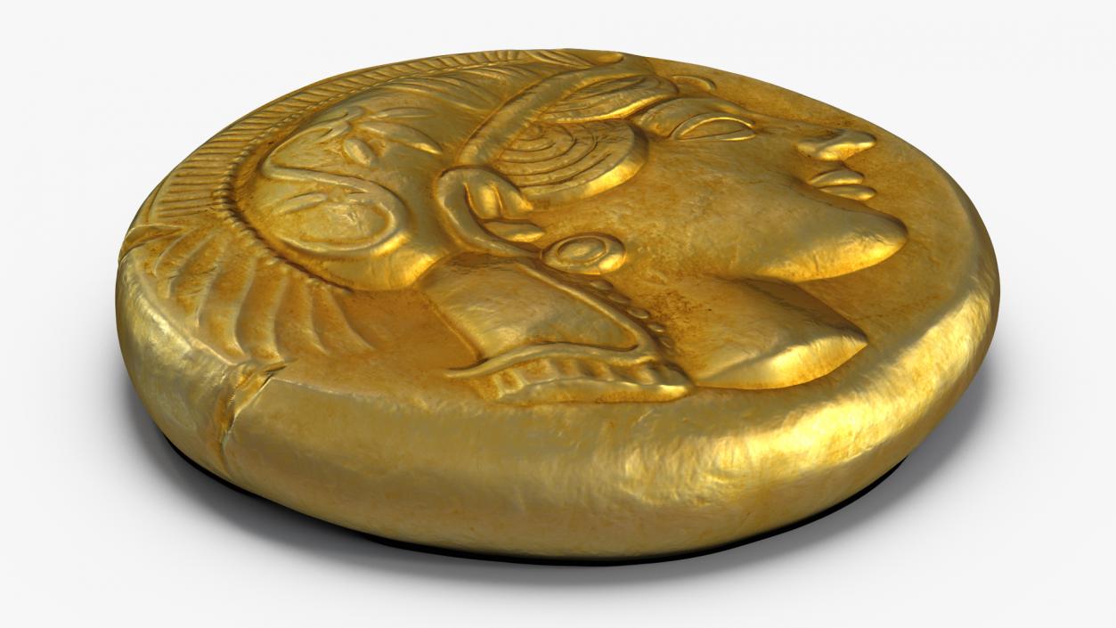 Gold Ancient Coin 3D