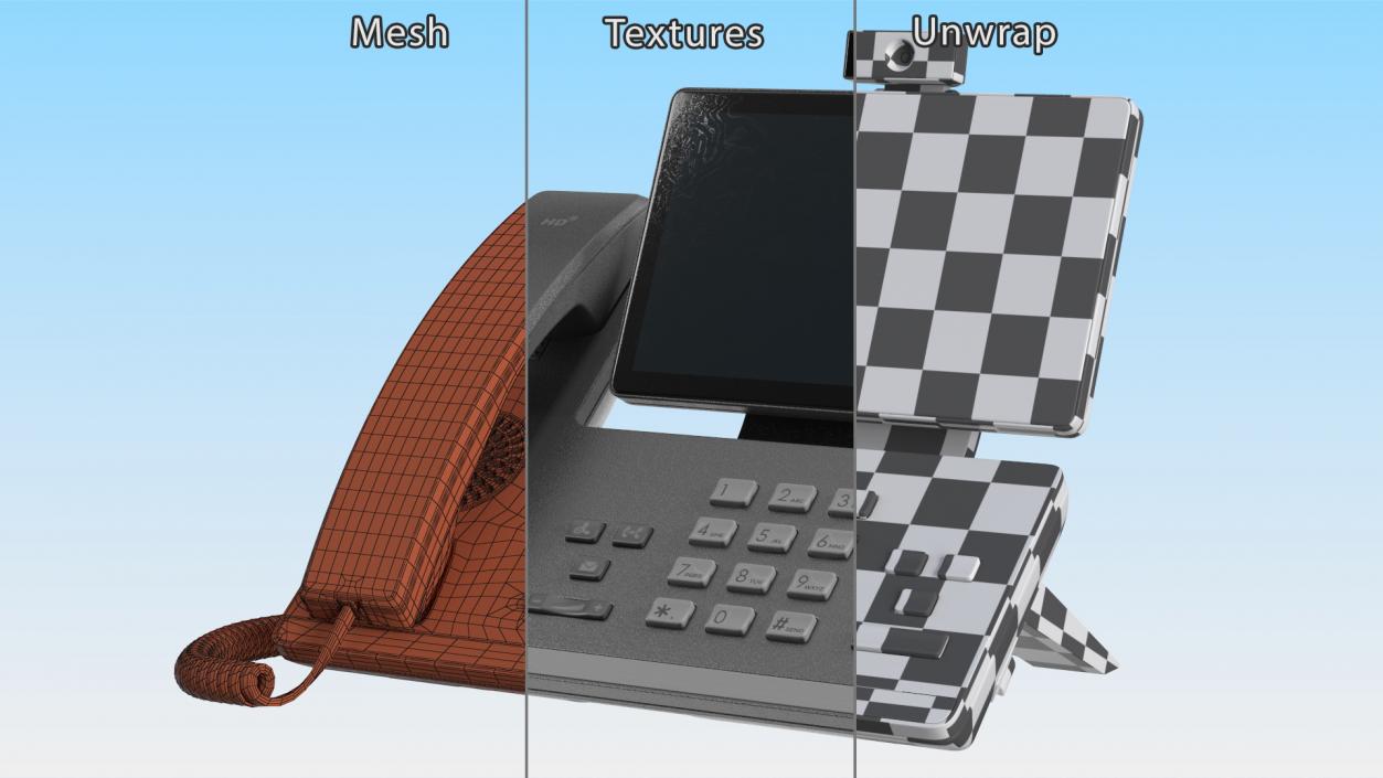 Smart Video IP Phone Matrix Grey 3D