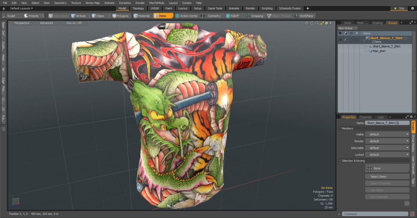 3D model Short Sleeve T Shirt