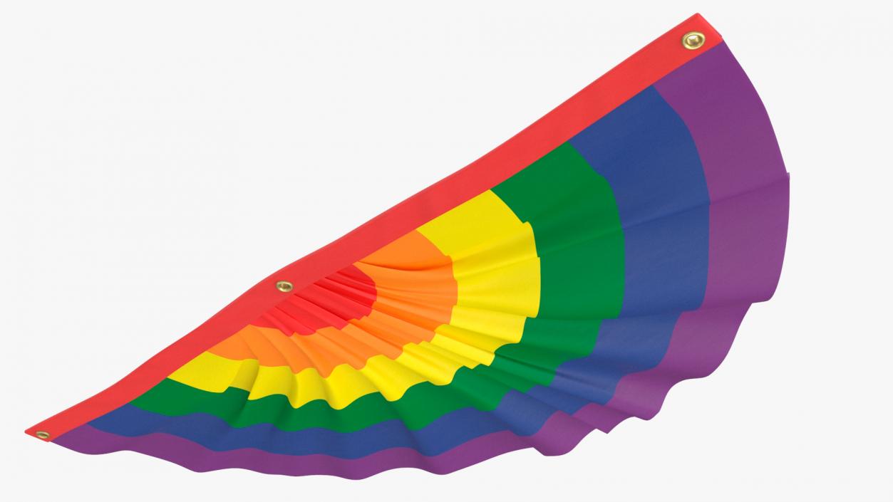 3D Rainbow Pride Bunting Flag