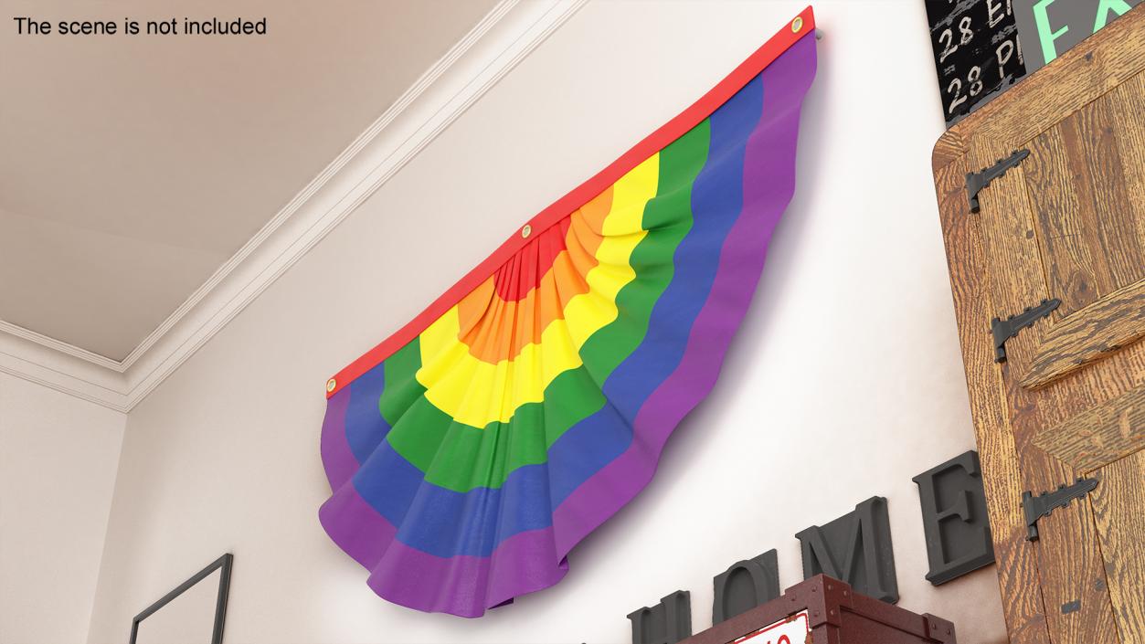 3D Rainbow Pride Bunting Flag