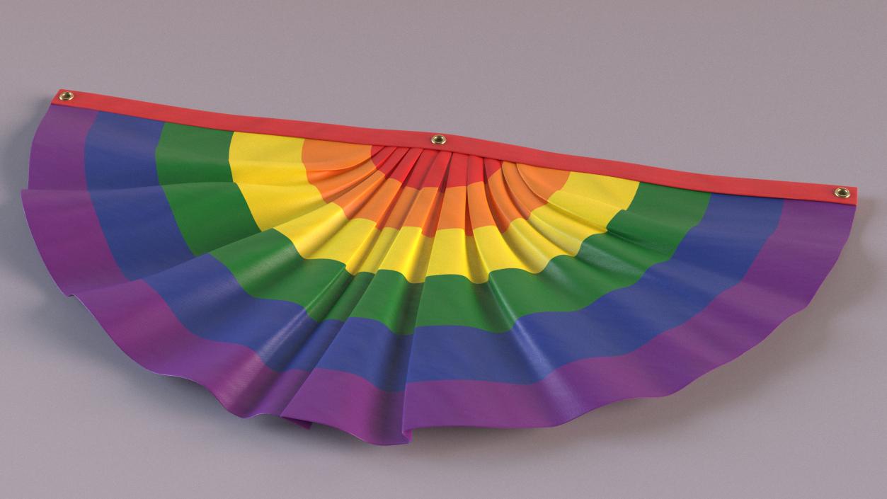 3D Rainbow Pride Bunting Flag