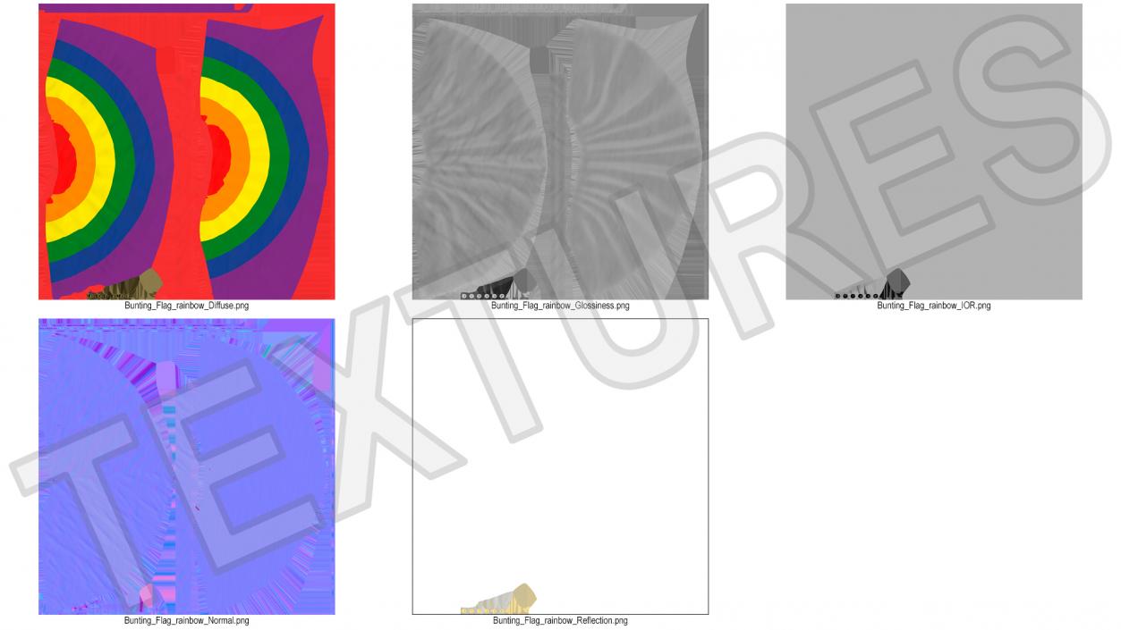 3D Rainbow Pride Bunting Flag