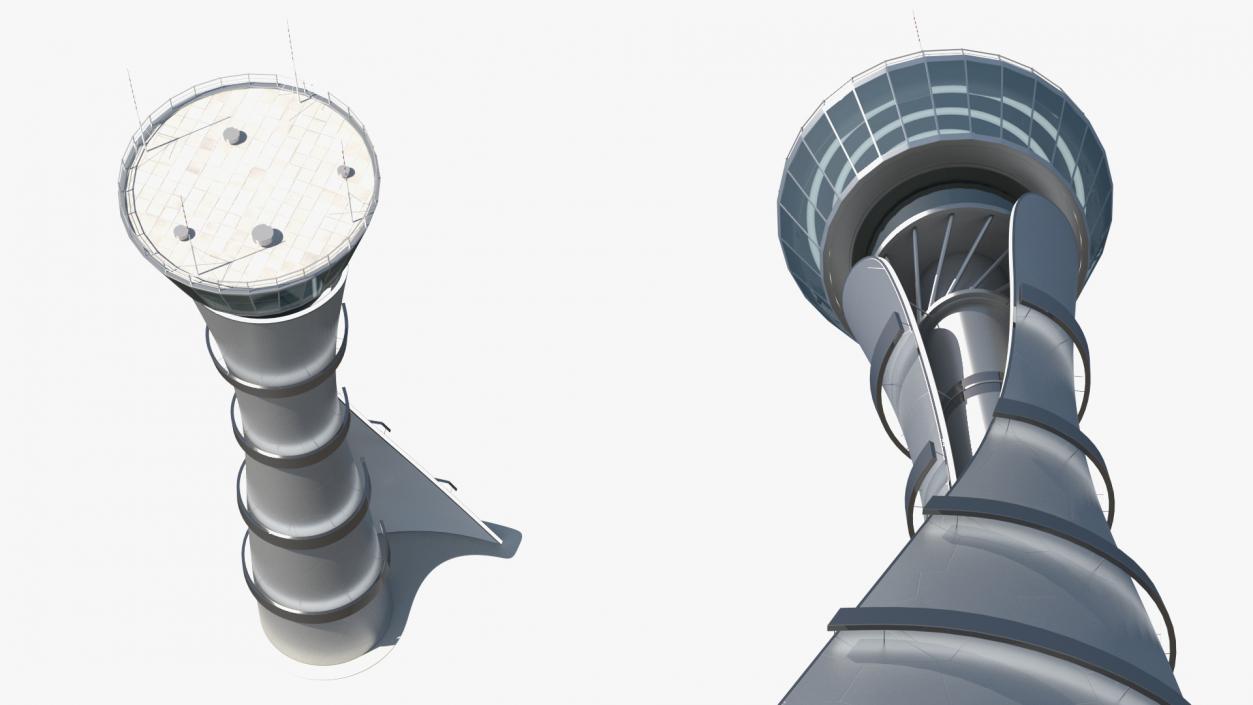 3D model Airport Air Traffic Control Tower with Interior Generic