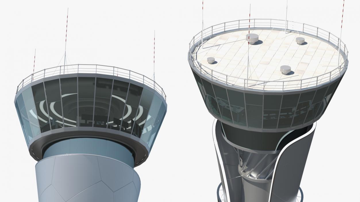 3D model Airport Air Traffic Control Tower with Interior Generic