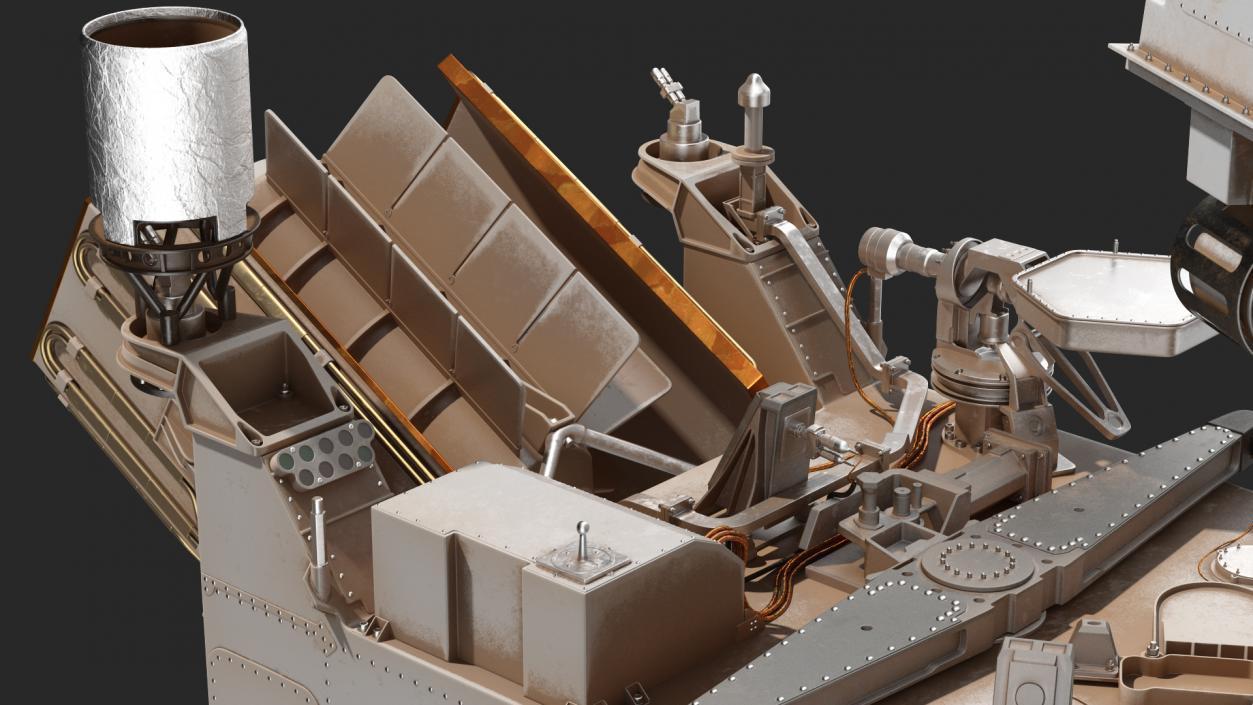 3D Curiosity Mars Rover Dusty Rigged model