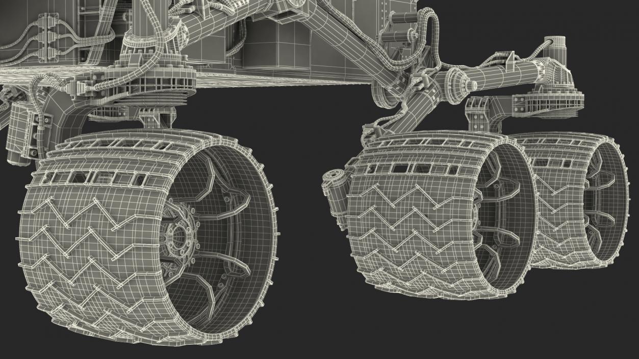 3D Curiosity Mars Rover Dusty Rigged model