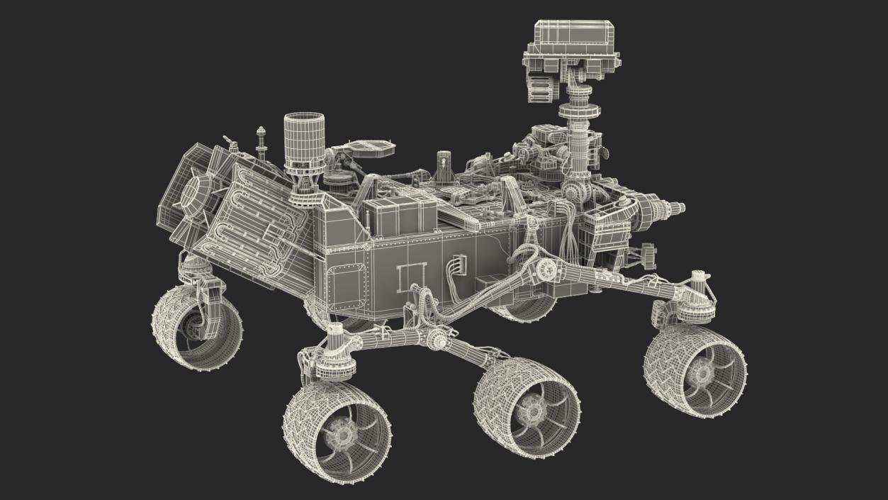 3D Curiosity Mars Rover Dusty Rigged model